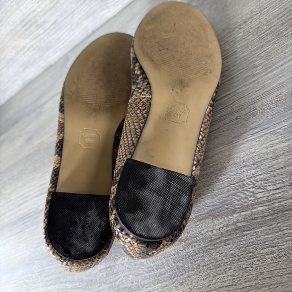Isaac Mizrahi Snake Print Leather Ballet Flats Shoes Anna Women's US Sz 8 - Picture 7 of 8